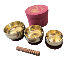 Naložite sliko v pregledovalnik galerije, tibetanska pojoča posoda pojoča skleda tibetanska pojoca posoda glasbila instrumenti zvocna kopel tibetanska pojoca skleda tri set buda buddha