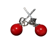 Naložite sliko v pregledovalnik galerije, srebrni zenski uhani 925 korala zenski nakit nakit uhani srebro 925 uhani iz kristalov korala uhani podragi kamni modni nakit kristali kristalni uhani korala uhancki