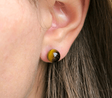 Naložite sliko v pregledovalnik galerije, srebrni zenski uhani 925 tigrovo oko zenski nakit nakit uhani srebro 925 uhani iz kristalov tigrovo oko uhani poldragi kamni modni nakit kristali kristalni uhani tigrovo oko uhancki