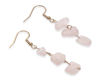 Naložite sliko v pregledovalnik galerije, viseči uhani roževec viseci uhani rozevec uhani iz kristalov nakit iz kristalov uhani roževec uhani iz poldragih kamnov roževec