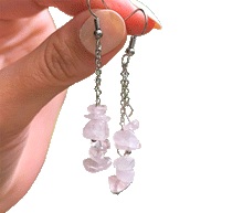 Naložite sliko v pregledovalnik galerije, viseči uhani iz kristaloc roževec viseci uhani rozevec uhani iz kristalov nakit uhani iz kristalov uhani iz poldragih kamnov roževec kristali uhani ženski uhani