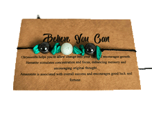 Naložite sliko v pregledovalnik galerije, zapestnice iz kristalov hrizokol hematit amazonit zapestnica iz kristalov nakit iz kristalov talisman za moč zaupanje vase talismani kristali poldragi kamni nakit