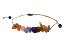 Naložite sliko v pregledovalnik galerije, zapestnice iz kristalov za zascito pri voznji ametist soncni kremen turmalin rozevec zapestnica iz kristalov nakit iz kristalov talisman za zascito talisman za voznjo kristali poldragi kamni