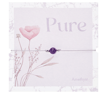 Naložite sliko v pregledovalnik galerije, zapestnica pure ametist zapestnice kristali zapestnica poldragi kamni nakit zenski nakit zenske zapestnice talisman