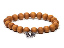 Naložite sliko v pregledovalnik galerije, zapestnica sandalovina zapestnice iz sandalovine lesene zapestnice lesena zapestnica sandalovina molitvena zapestnica mala moška zapestnica ženska zapestnica ganesha ganeš energijska zapestnica sandalovina