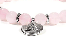 Naložite sliko v pregledovalnik galerije, zapestnice iz kristalov roževec rožni kristal zapestnica iz kristalov nakit iz kristalov buda kristali podragi kamni nakit