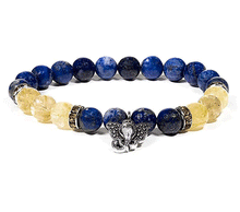 Naložite sliko v pregledovalnik galerije, zapestnice iz kristalov zapestnica lapis lazuli dimna kamena strela ženske zapestnice iz kristalov nakit iz kristalov lapis lazuli ganesha ganeš simbol ganeš