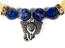 Naložite sliko v pregledovalnik galerije, zapestnice iz kristalov zapestnica lapis lazuli dimna kamena strela ženske zapestnice iz kristalov nakit iz kristalov lapis lazuli ganesha ganeš simbol ganeš