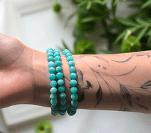 Naložite sliko v pregledovalnik galerije, zapestnica amazonit A kvaliteta iz kristalov 6 mm ženska zapestnica talisman iz poldragih kamnov nakit amazonit moda nakit iz kristalov kristali zapestnice ženske zapestnice talisman amazonit