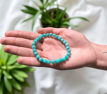 Naložite sliko v pregledovalnik galerije, zapestnica amazonit A kvaliteta iz kristalov 6 mm ženska zapestnica talisman iz poldragih kamnov nakit amazonit moda nakit iz kristalov kristali zapestnice ženske zapestnice talisman amazonit