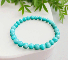 Naložite sliko v pregledovalnik galerije, zapestnica amazonit A kvaliteta iz kristalov 6 mm ženska zapestnica talisman iz poldragih kamnov nakit amazonit moda nakit iz kristalov kristali zapestnice ženske zapestnice talisman amazonit
