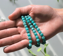 Naložite sliko v pregledovalnik galerije, zapestnica amazonit A kvaliteta iz kristalov 6 mm ženska zapestnica talisman iz poldragih kamnov nakit amazonit moda nakit iz kristalov kristali zapestnice ženske zapestnice talisman amazonit