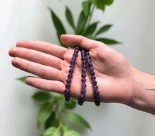 Naložite sliko v pregledovalnik galerije, zapestnica ametist iz kristalov 6 mm ženska zapestnica talisman iz poldragih kamnov nakit ametist moda nakit iz kristalov kristali zapestnice ženske zapestnice talisman ametist
