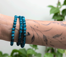 Naložite sliko v pregledovalnik galerije, zapestnica apatit iz kristalov 6 mm ženska zapestnica talisman iz poldragih kamnov nakit apatit moda nakit iz kristalov kristali zapestnice ženske zapestnice talisman apatit