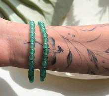 Naložite sliko v pregledovalnik galerije, zapestnica aventurin iz kristalov 6 mm ženska zapestnica talisman iz poldragih kamnov nakit aventurin moda nakit iz kristalov kristali zapestnice ženske zapestnice talisman aventurin