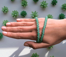 Naložite sliko v pregledovalnik galerije, zapestnica aventurin iz kristalov 6 mm ženska zapestnica talisman iz poldragih kamnov nakit aventurin moda nakit iz kristalov kristali zapestnice ženske zapestnice talisman aventurin