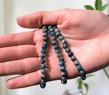 Naložite sliko v pregledovalnik galerije, zapestnica azurit granit iz kristalov 6mm ženska zapestnica iz poldragih kamnov nakit azurit granit moda nakit iz kristalov kristali zapestnice ženske zapestnice iz azurita in granita K2