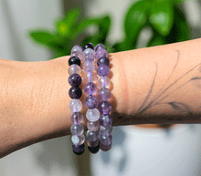Naložite sliko v pregledovalnik galerije, zapestnica fluorit iz kristalov 6mm ženska zapestnica iz poldragih kamnov nakit fluorit moda nakit iz kristalov kristali zapestnice fluorit ženske zapestnice talisman