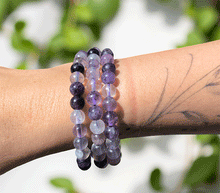 Naložite sliko v pregledovalnik galerije, zapestnica fluorit iz kristalov 6mm ženska zapestnica iz poldragih kamnov nakit fluorit moda nakit iz kristalov kristali zapestnice fluorit ženske zapestnice talisman