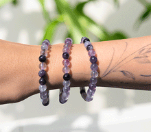 Naložite sliko v pregledovalnik galerije, zapestnica fluorit iz kristalov 6mm ženska zapestnica iz poldragih kamnov nakit fluorit moda nakit iz kristalov kristali zapestnice fluorit ženske zapestnice talisman