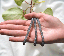 Naložite sliko v pregledovalnik galerije, zapestnica labradorit iz kristalov 6 mm ženska zapestnica talisman iz poldragih kamnov nakit labradorit moda nakit iz kristalov kristali zapestnice ženske zapestnice talisman labradorit