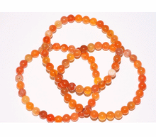 Naložite sliko v pregledovalnik galerije, zapestnica marelični ahat iz kristalov 6 mm ženska zapestnica talisman iz poldragih kamnov nakit marelični agat moda nakit iz kristalov kristali zapestnice ženske zapestnice talisman marelični ahat