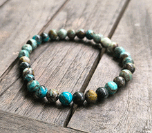 Naložite sliko v pregledovalnik galerije, zapestnica modri opal iz kristalov 6 mm kristalna ženska zapestnica talisman iz poldragih kamnov nakit modri opal moda nakit iz kristalov kristali zapestnice ženske kristalne zapestnice talisman modri opal