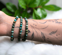 Naložite sliko v pregledovalnik galerije, zapestnica modri opal iz kristalov 6 mm kristalna ženska zapestnica talisman iz poldragih kamnov nakit modri opal moda nakit iz kristalov kristali zapestnice ženske kristalne zapestnice talisman modri opal