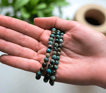 Naložite sliko v pregledovalnik galerije, zapestnica modri opal iz kristalov 6 mm kristalna ženska zapestnica talisman iz poldragih kamnov nakit modri opal moda nakit iz kristalov kristali zapestnice ženske kristalne zapestnice talisman modri opal