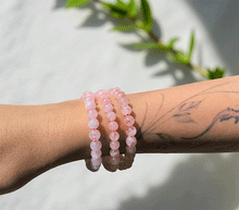 Naložite sliko v pregledovalnik galerije, zapestnica morganit iz kristalov 6mm ženska zapestnica iz poldragih kamnov nakit moda nakit iz kristalov kristali zapestnice morganit ženske zapestnice talisma morganit