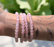 Naložite sliko v pregledovalnik galerije, zapestnica roževec iz kristalov 6mm ženska zapestnica iz poldragih kamnov nakit iz roževca moda nakit iz kristalov kristali zapestnice rozevec ženske zapestnice talisman