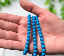 Naložite sliko v pregledovalnik galerije, zapestnica turkiz iz kristalov 6mm ženska zapestnica iz poldragih kamnov nakit turkiz moda nakit iz kristalov kristali zapestnice turkiz ženske zapestnice talisman talismani