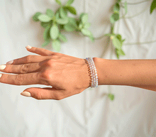 Naložite sliko v pregledovalnik galerije, zapestnica opal opalit iz kristalov ženska zapestnica iz poldragih kamnov nakit opalit moda nakit iz kristalov kristali zapestnice ženske zapestnice iz opala 4mm