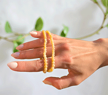 Naložite sliko v pregledovalnik galerije, zapestnica oranžni kalcit iz kristalov ženska zapestnica iz poldragih kamnov nakit oranžni kalcit moda nakit iz kristalov kristali zapestnice ženske zapestnice iz oranžnega kalcita 4mm