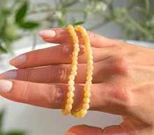 Naložite sliko v pregledovalnik galerije, zapestnica oranžni kalcit iz kristalov ženska zapestnica iz poldragih kamnov nakit oranžni kalcit moda nakit iz kristalov kristali zapestnice ženske zapestnice iz oranžnega kalcita 4mm