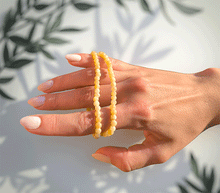 Naložite sliko v pregledovalnik galerije, zapestnica oranžni kalcit iz kristalov ženska zapestnica iz poldragih kamnov nakit oranžni kalcit moda nakit iz kristalov kristali zapestnice ženske zapestnice iz oranžnega kalcita 4mm