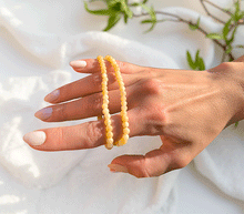 Naložite sliko v pregledovalnik galerije, zapestnica oranžni kalcit iz kristalov ženska zapestnica iz poldragih kamnov nakit oranžni kalcit moda nakit iz kristalov kristali zapestnice ženske zapestnice iz oranžnega kalcita 4mm