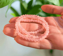 Naložite sliko v pregledovalnik galerije, zapestnica roževec iz kristalov ženska zapestnica iz poldragih kamnov nakit rozevec moda nakit iz kristalov kristali zapestnice ženske zapestnice iz roževca 4mm