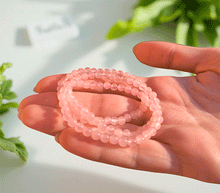 Naložite sliko v pregledovalnik galerije, zapestnica roževec iz kristalov ženska zapestnica iz poldragih kamnov nakit rozevec moda nakit iz kristalov kristali zapestnice ženske zapestnice iz roževca 4mm