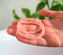 Naložite sliko v pregledovalnik galerije, zapestnica roževec iz kristalov ženska zapestnica iz poldragih kamnov nakit rozevec moda nakit iz kristalov kristali zapestnice ženske zapestnice iz roževca 4mm