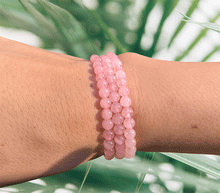 Naložite sliko v pregledovalnik galerije, zapestnica roževec iz kristalov ženska zapestnica iz poldragih kamnov nakit rozevec moda nakit iz kristalov kristali zapestnice ženske zapestnice iz roževca 4mm