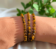 Naložite sliko v pregledovalnik galerije, zapestnica tigrovo oko iz kristalov ženska zapestnica iz poldragih kamnov nakit tigrovo oko moda nakit iz kristalov kristali zapestnice ženske zapestnice iz tigrovega očesa 4mm