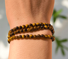 Naložite sliko v pregledovalnik galerije, zapestnica tigrovo oko iz kristalov ženska zapestnica iz poldragih kamnov nakit tigrovo oko moda nakit iz kristalov kristali zapestnice ženske zapestnice iz tigrovega očesa 4mm