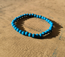 Naložite sliko v pregledovalnik galerije, zapestnica turkiz iz kristalov ženska zapestnica iz poldragih kamnov nakit turkiz moda nakit iz kristalov kristali zapestnice ženske kristalne zapestnice iz turkiza 4mm