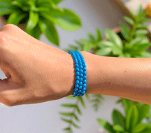 Naložite sliko v pregledovalnik galerije, zapestnica turkiz iz kristalov ženska zapestnica iz poldragih kamnov nakit turkiz moda nakit iz kristalov kristali zapestnice ženske kristalne zapestnice iz turkiza 4mm