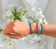 Naložite sliko v pregledovalnik galerije, zapestnica turkiz iz kristalov ženska zapestnica iz poldragih kamnov nakit turkiz moda nakit iz kristalov kristali zapestnice ženske kristalne zapestnice iz turkiza 4mm