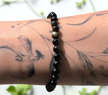 Naložite sliko v pregledovalnik galerije, zapestnica zlati obsidian iz kristalov 6mm ženska zapestnica talisman iz poldragih kamnov nakit zlati obsidian moda nakit iz kristalov kristali zapestnice ženske zapestnice talisman zlati obsidian