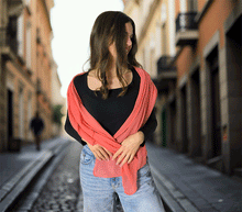 Naložite sliko v pregledovalnik galerije, ženski šal poletni šali enobarvni korala modni sal sali prehodni sal bombaž bombaz svila ženski šali moda modni dodatki udoben šal mehek sal jesenski šal modni dodatek ženski šal