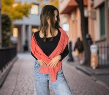 Naložite sliko v pregledovalnik galerije, ženski šal poletni šali enobarvni korala modni sal sali prehodni sal bombaž bombaz svila ženski šali moda modni dodatki udoben šal mehek sal jesenski šal modni dodatek ženski šal