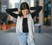 Naložite sliko v pregledovalnik galerije, ženski šal poletni šali enobarvni siva modni sal sali prehodni sal siv bombaž bombaz svila ženski šali moda modni dodatki udoben šal mehek sal jesenski šal modni dodatek ženski šal